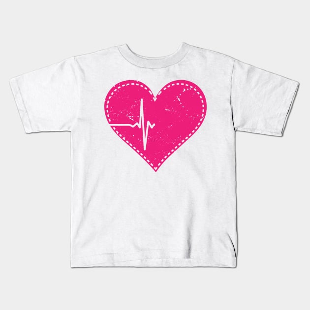 Nurse Nursing Heartbeat Heat Love Kids T-Shirt by Shirtbubble